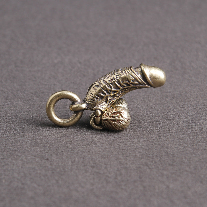 Wholesale Brass Distressed Root of Life Pendant Keychains